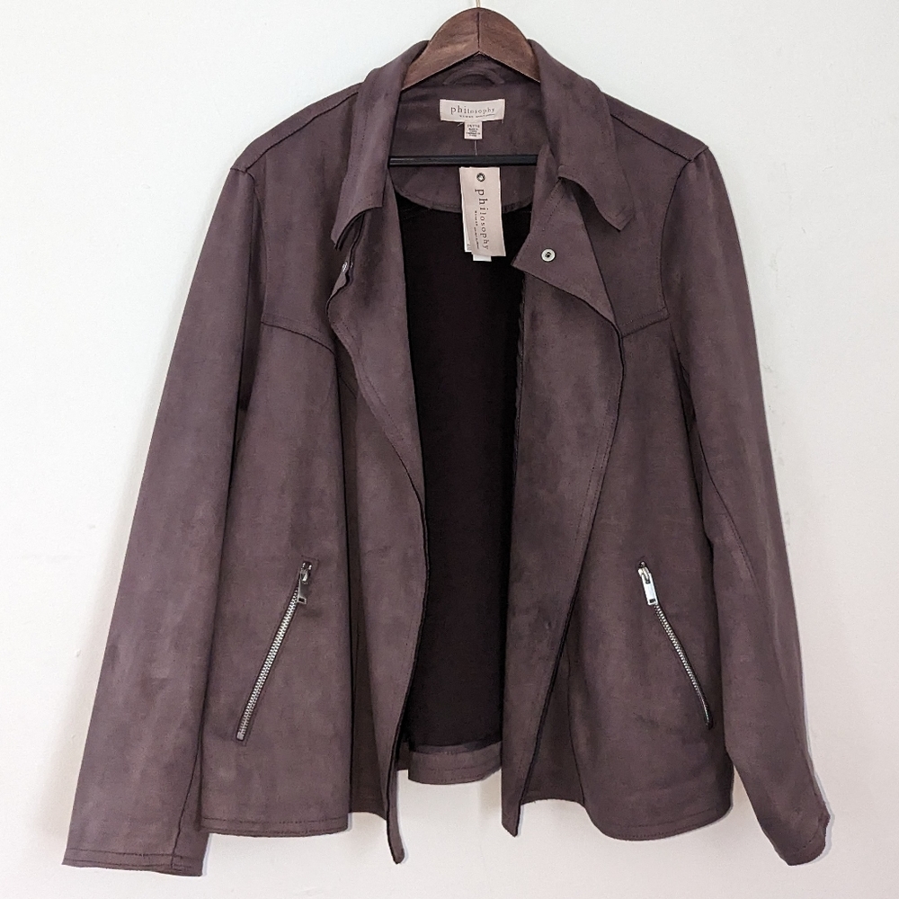 Suede Faux Leather Jacket